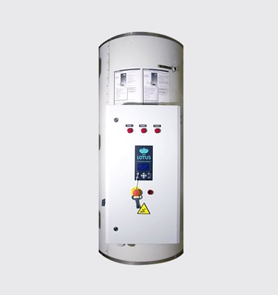 Lotus Plasma Therme der S-Serie mit Steuerungseinheit – emissionsfreie Heizanlage für große Wohn- und Gewerbeflächen