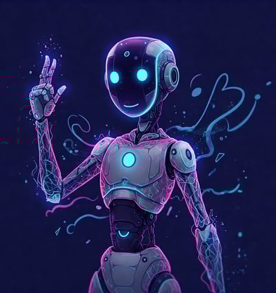 Robot humanoide que representa a Claude según Gemini.