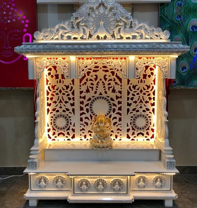 latest wooden temple design for home