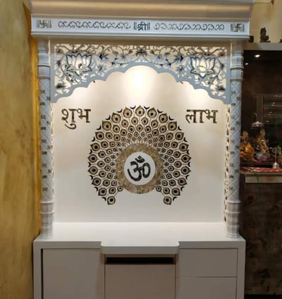 latest marble temple design for home