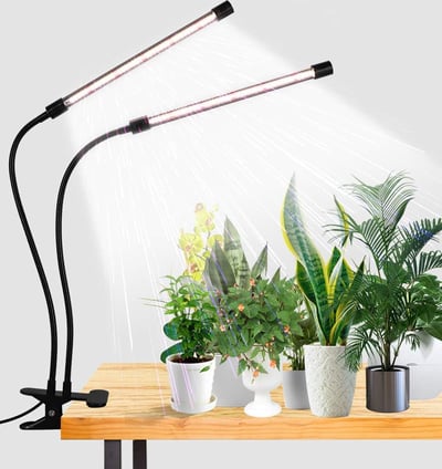 Spectrum Clip Plant Growing Lamp with White Red LEDs for Indoor Plants