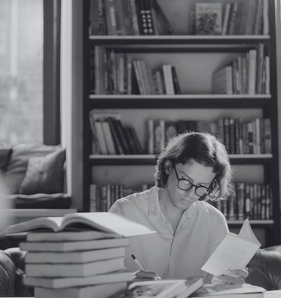 A man at an independent London bookstore creating the perfect atmosphere for slow dating encounters