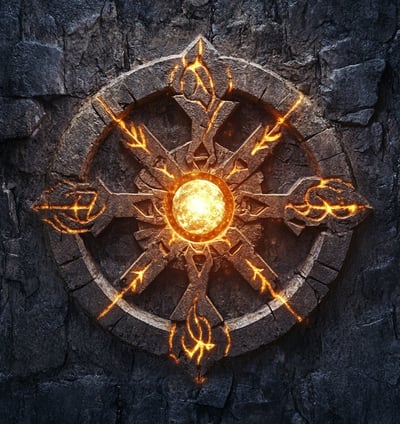 magical jewelry amulet pendant light beauty glamorous power artifact ruins history computer module