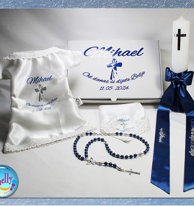 Originalni krsni set s personaliziranim imenom i datumom