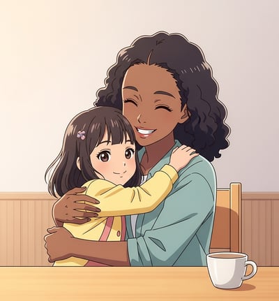 mother with her daughter