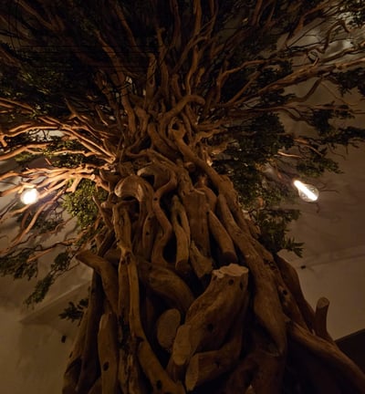 árbol para interiores con luces 