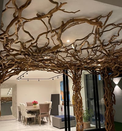 árbol para interiores con piscina 