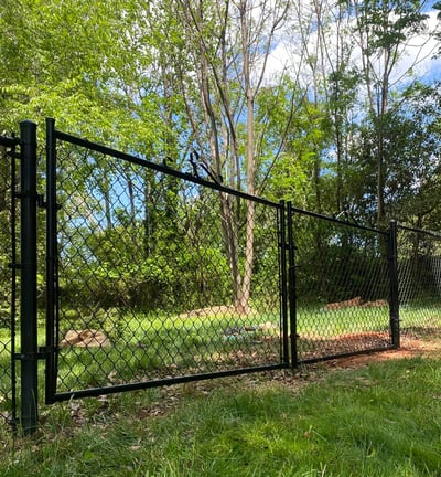 chain link fence, gate, chain link gate, double gate