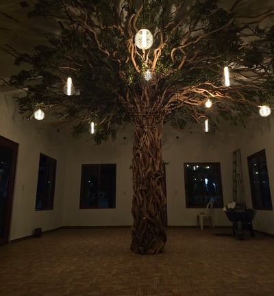 árbol para interiores con luces 