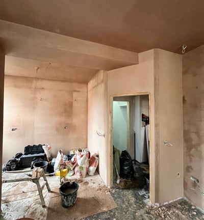 Local plastering service near Worcester, perfectly smooth walls by D and N Plastering.