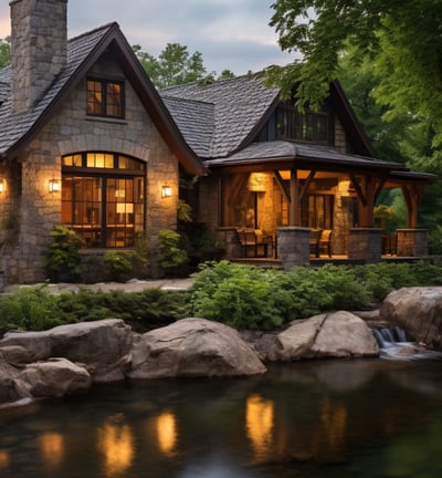 a cottage by the river