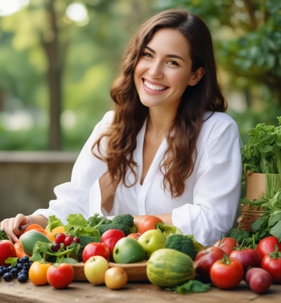 A person with long hair adorned with small, colorful flowers is gazing directly at the viewer. Patches with the words 'TAKE CARE' and 'OF YOURSELF' are placed under their eyes, emphasizing a message of self-care.