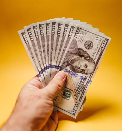 Person Holding American Banknotes 