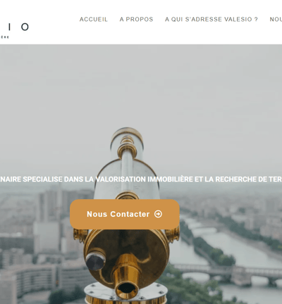 page accueil valesio une image du site