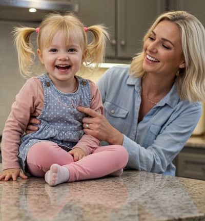 mother with daughter
