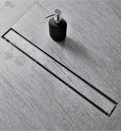 Linear drain with tile insert