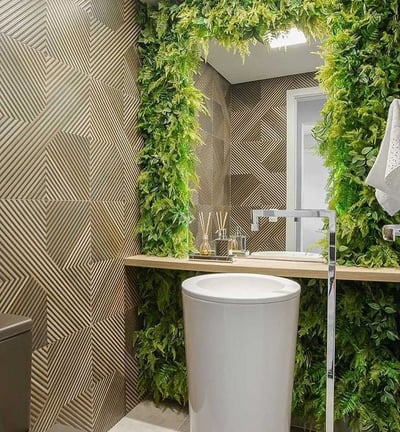 panneaux muraux végétaux toilettes entreprises