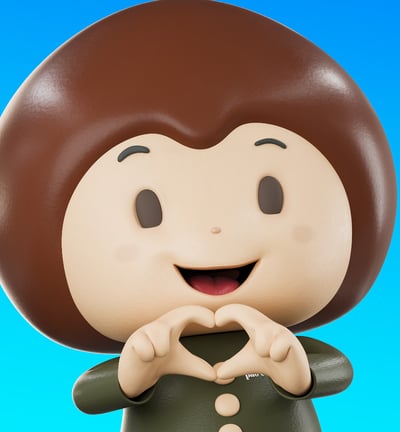 mascote 3d personagem 3d