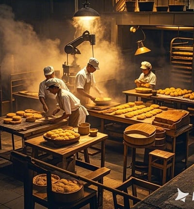 Steam is utilized in food production lines