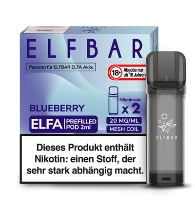 ELFBAR ELFA Prefilled Pod - Blueberry (Blaubeeren) - 20mg - 2er Set