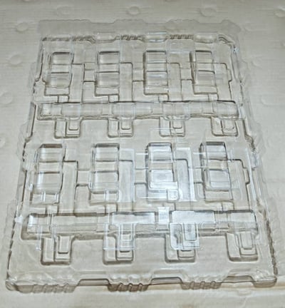 antistatic plastic tray holding pcb boards