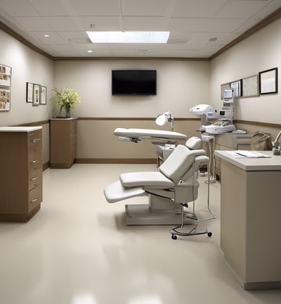 A woman getting her hair cut by a hair stylist