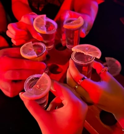 Welcome drink @ Pub Crawl Riga
