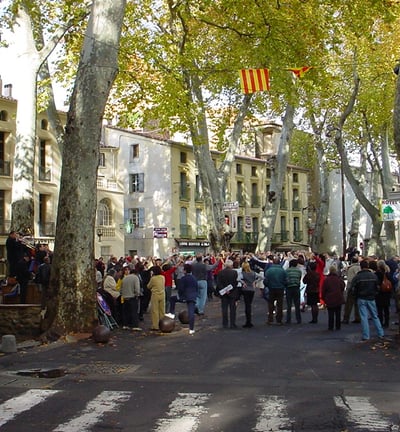 Céret , dancing la sardaigne under the plane trees