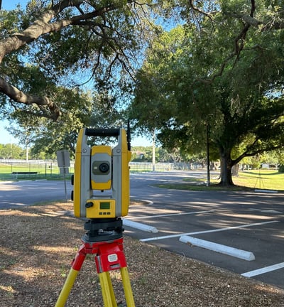 Topographic Survey looking at Trimble S5 robotic total station