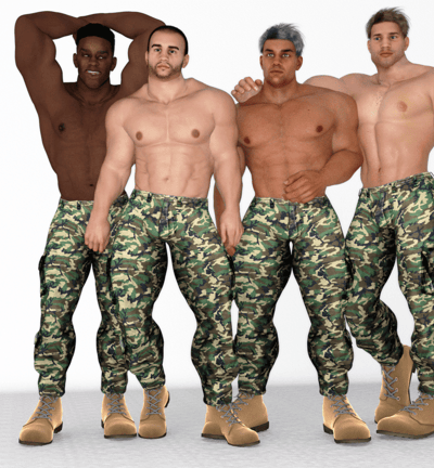 four military men