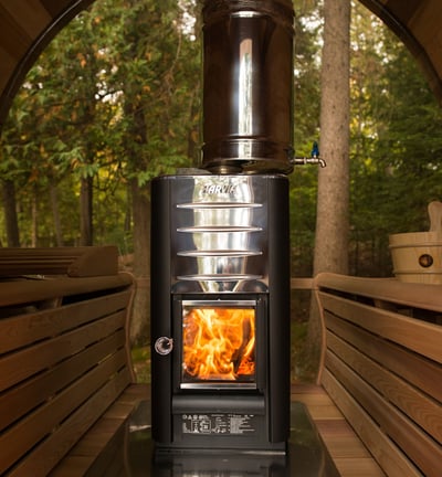 poêle de sauna au feu de bois, harvia