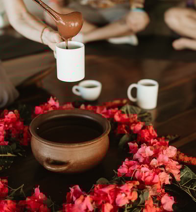 cacao ceremony at retreat center central america