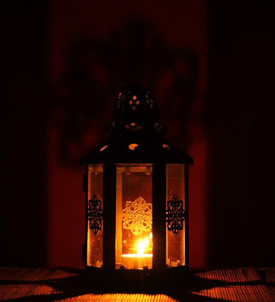 Romantic lantern light.