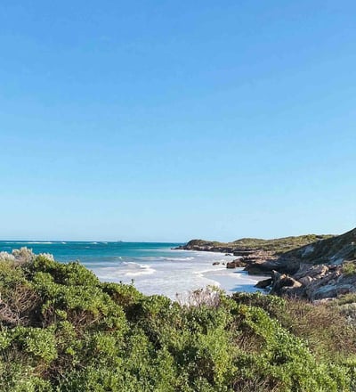 Hidden beach near Wedge in Western Australia.