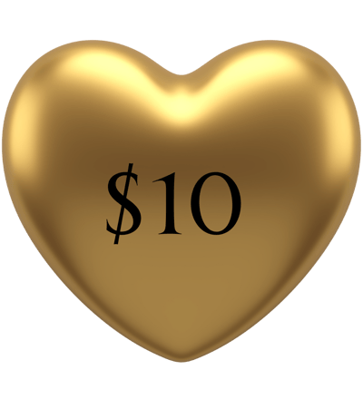 10 dollar donation golden heart image