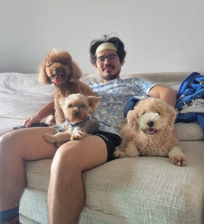 With my curly hair poodles
