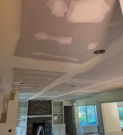 drywall ceiling over popcorn texture