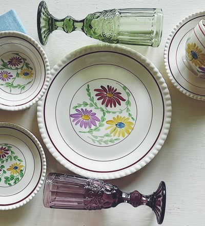 Southern Potteries Hand Painted Dinnerware 