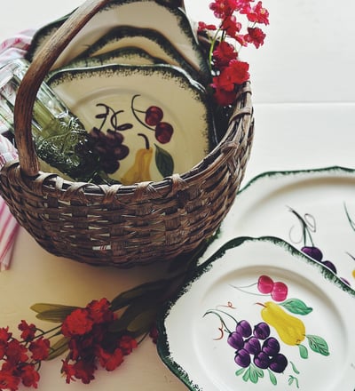 Vintage Square Cake Plates 