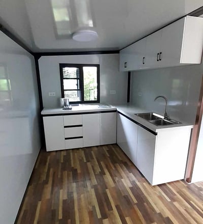 Vue intérieure cuisine tiny house