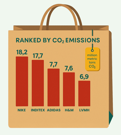 Top 5 Sneaker Brands by CO₂ Emissions, © 2025