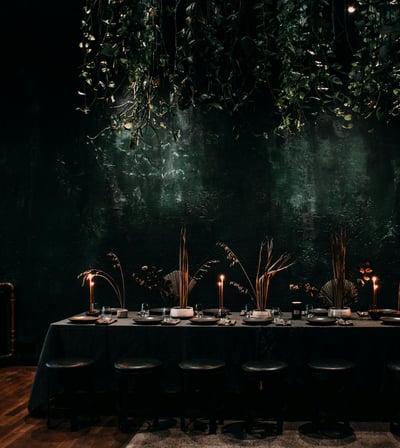 Moody and Luxurious Table Decor Setup for a Private Function