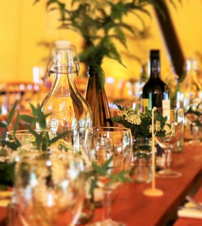 Themed Table Decor and Centrepieces at a Year End Function