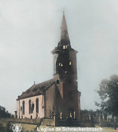 L'église de Schneckenbusch en 1914