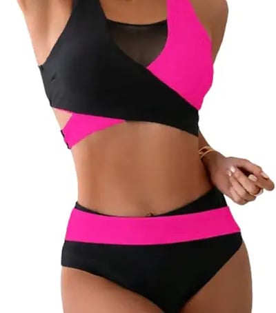 Conjunto pole dance rosa negro