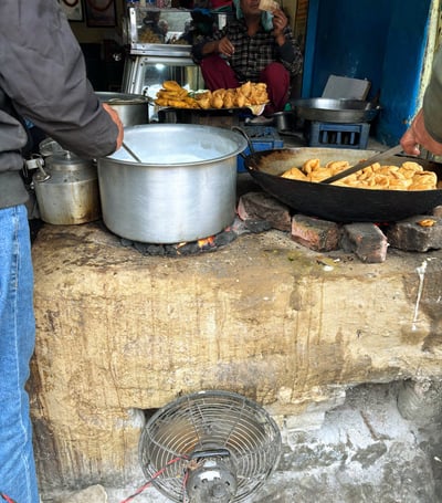 Coal cooking - Varanasi