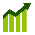 a green arrow pointing up to a chart of a chart