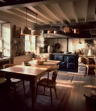 Une cuisine champêtre et typique d'un penty Breton
