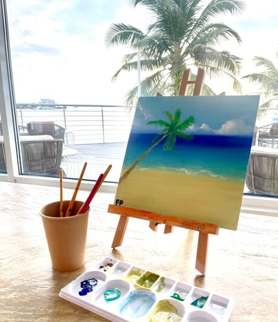 Jumeirah Olhahali Island Maldives painting activity