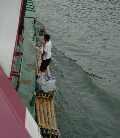 Tracey Billington on the river Li cruise, Guilin, China